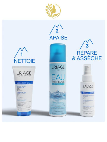URIAGE BARIÉDERM-CICA SPRAY ASSÉCHANT RÉPARATEUR AU CUIVRE-ZINC  ASSAINIT, APAISE, ABSORBE LES ZONES IRRITÉS HUMIDES - 100 ML -