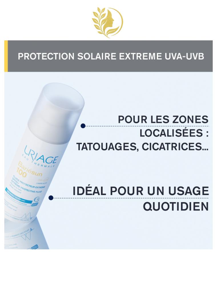 URIAGE BARIÉSUN 100 - FLUIDE PROTECTEUR EXTRÊME SPF50+  PROTECTION EXTRÊME DES PEAUX LES PLUS INTOLÉRANTES AU SOLEIL - 50 ML -