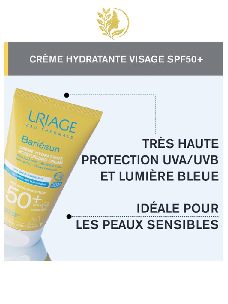 URIAGE BARIÉSUN - CRÈME HYDRATANTE NON PARFUMÉE SPF50+ CRÈME SOLAIRE TRÈS HAUTE PROTECTION - 50 ML -