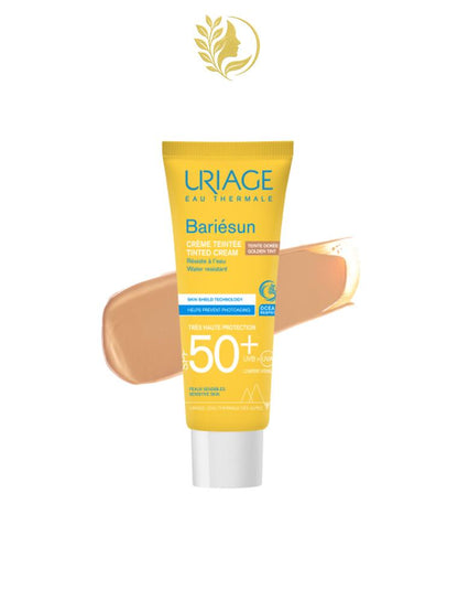 URIAGE BARIÉSUN - CRÈME TEINTÉE SPF 50+ TEINTE DORÉE  SOIN SOLAIRE BOUCLIER - ULTRA PROTECTION - 50 ML -