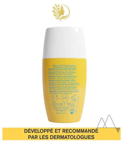 URIAGE BARIÉSUN - FLUIDE ULTRA LÉGER SPF50+  TRÈS HAUTE PROTECTION, TEXTURE ULTRA LÉGÈRE, FINI INVISIBLE - 30 ML -