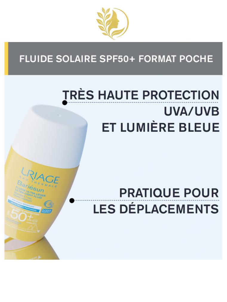 URIAGE BARIÉSUN - FLUIDE ULTRA LÉGER SPF50+  TRÈS HAUTE PROTECTION, TEXTURE ULTRA LÉGÈRE, FINI INVISIBLE - 30 ML -