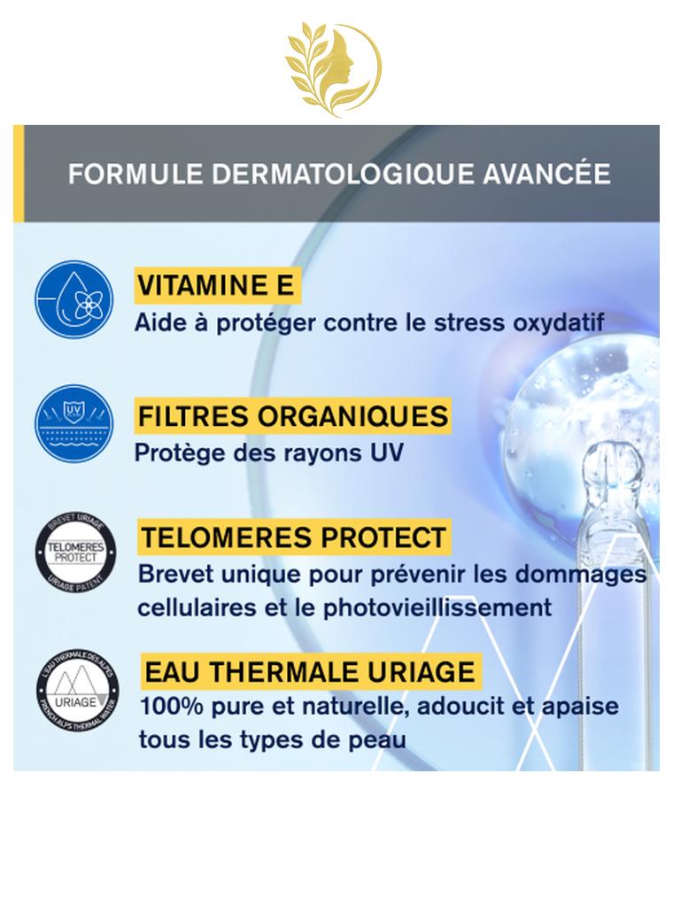 URIAGE BARIÉSUN - FLUIDE ULTRA LÉGER SPF50+  TRÈS HAUTE PROTECTION, TEXTURE ULTRA LÉGÈRE, FINI INVISIBLE - 30 ML -