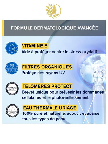 URIAGE BARIÉSUN - FLUIDE ULTRA LÉGER SPF50+  TRÈS HAUTE PROTECTION, TEXTURE ULTRA LÉGÈRE, FINI INVISIBLE - 30 ML -
