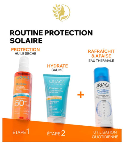 URIAGE BARIÉSUN - HUILE SÈCHE SPF 50 HUILE SOLAIRE HAUTE PROTECTION EN SPRAY - 200 ML -