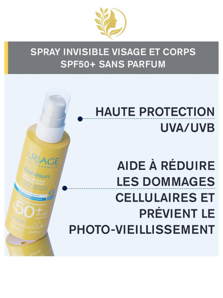 URIAGE BARIÉSUN - SPRAY INVISIBLE SPF50+ SOIN SOLAIRE BOUCLIER - ULTRA-PROTECTION - 200 ML -