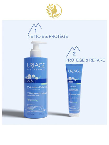URIAGE BÉBÉ - 1ER CHANGE  APPAISE, CALME LES IRRITATIONS, HYDRATE - 100 ML -