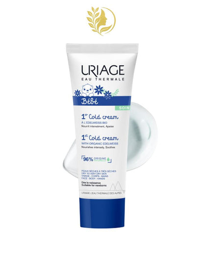 URIAGE BÉBÉ - 1ER COLD CREAM  PROTECTION ET NUTRITION INTENSE - PEAUX TRÈS SÈCHES ET SENSIBLES - 75 ML -