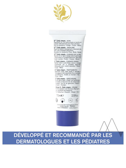 URIAGE BÉBÉ - 1ER COLD CREAM  PROTECTION ET NUTRITION INTENSE - PEAUX TRÈS SÈCHES ET SENSIBLES - 75 ML -