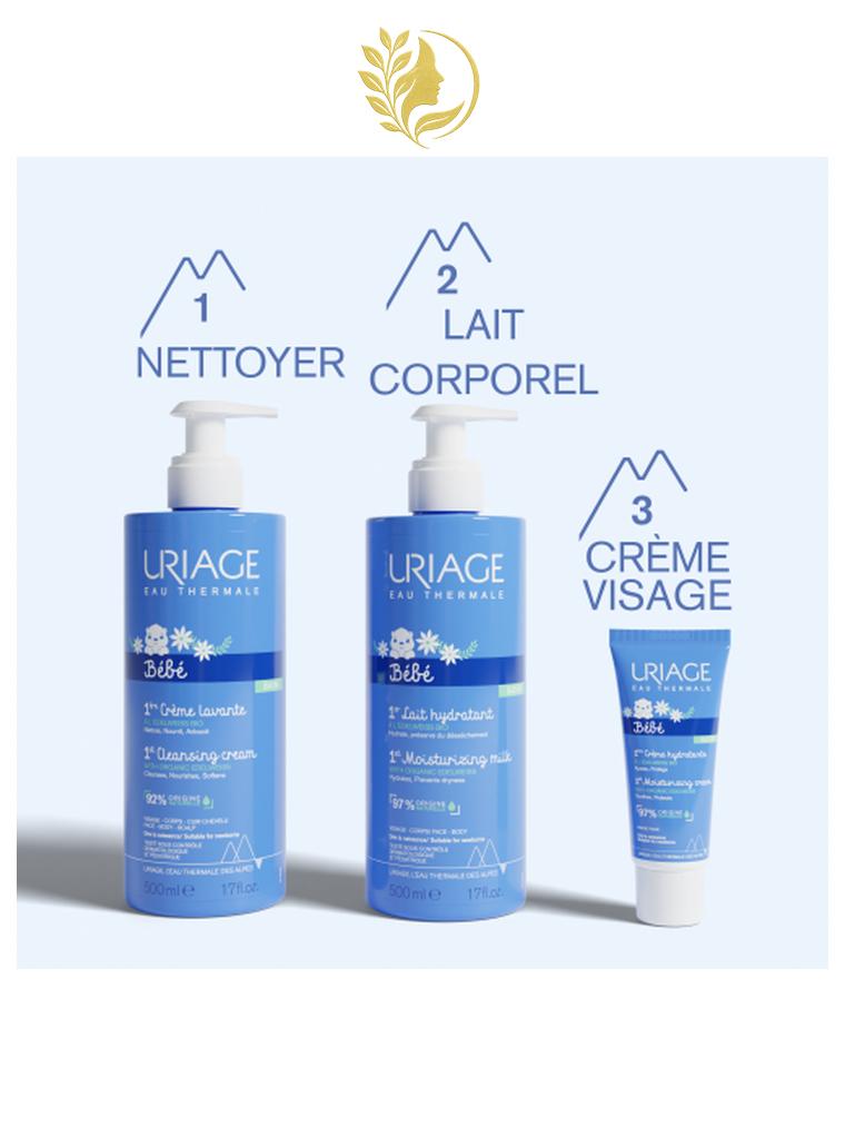 URIAGE BÉBÉ - 1ER LAIT HYDRATANT  HYDRATE, NOURRIT, PROTÈGE - 500 ML -