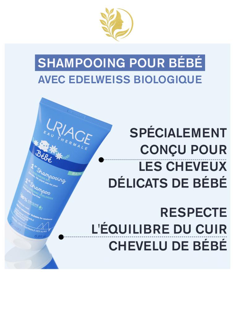 URIAGE BÉBÉ - 1ER SHAMPOOING  EXTRA-DOUX – SANS SAVON - 200 ML -