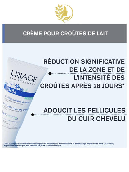 URIAGE BÉBÉ - 1ER SOIN CROÛTES DE LAIT  SOIN REGULATEUR, PURIFIANT ET APAISANT POUR LES CROUTES DE LAIT - 40 ML -