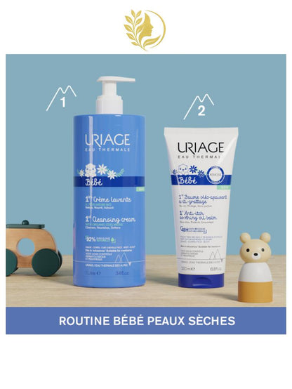 URIAGE BÉBÉ - 1ÈRE CRÈME LAVANTE  NETTOIE, NOURRIT - SANS SAVON - 500 ML & 1 L -