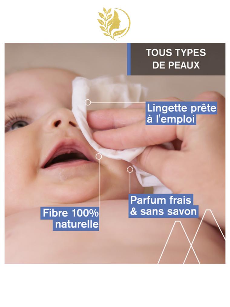 URIAGE BÉBÉ - 1 ÈRES LINGETTES NETTOYANTES  POUR LA TOILETTE DE BÉBÉ - SANS RINÇAGE - X70 UNITÉS -