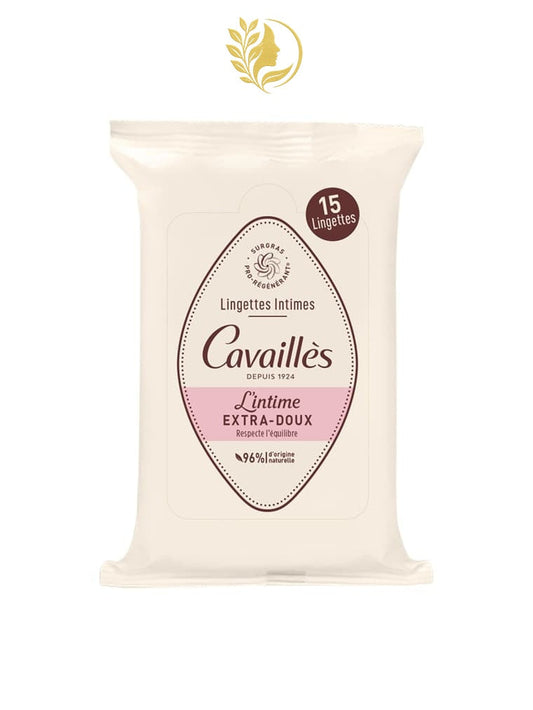 CAVAILLÈS LINGETTES INTIMES EXTRA-DOUX - 15 LINGETTES -