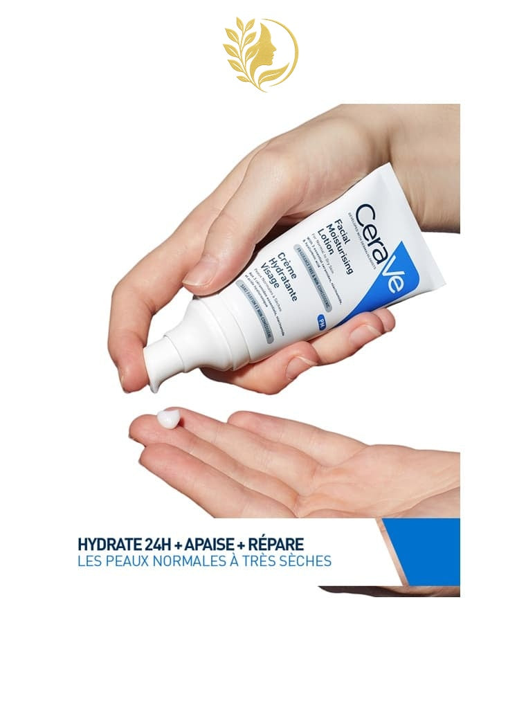 CERAVE CRÈME HYDRATANTE VISAGE POUR PEAUX NORMALES À SÈCHES - 52 ML -