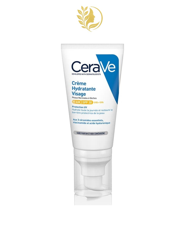 CERAVE CRÈME HYDRATANTE VISAGE SPF30 POUR PEAUX NORMALES À SÈCHES - 52 ML -