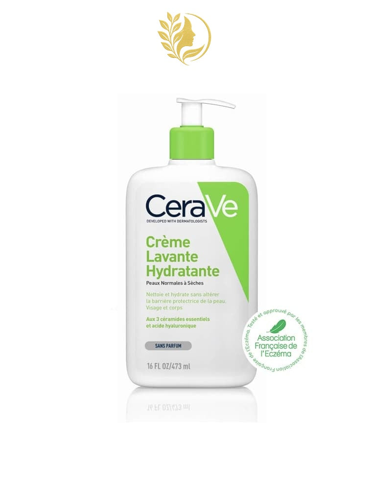 CERAVE CRÈME LAVANTE HYDRATANTE POUR PEAUX NORMALES À SÈCHES - 236 ML & 473 ML -