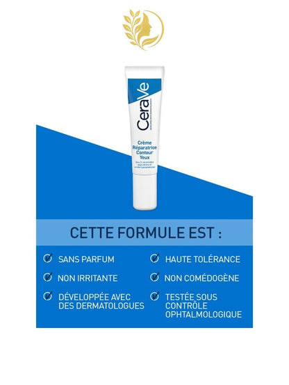 CERAVE CRÈME RÉPARATRICE CONTOUR YEUX POUR TOUT TYPE DE PEAU - 14 ML -