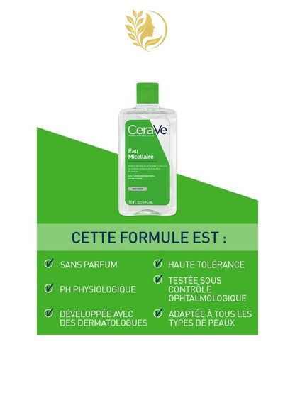 CERAVE EAU MICELLAIRE POUR TOUT TYPE DE PEAU - 295 ML -