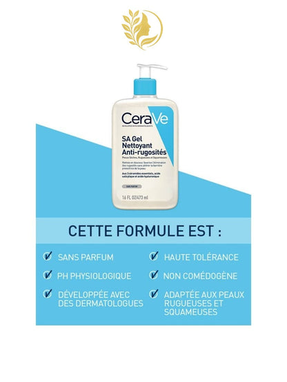 CERAVE GEL NETTOYANT ANTI-RUGOSITÉS​ À L’ACIDE SALICYLIQUE​ - 236 ML & 473 ML -