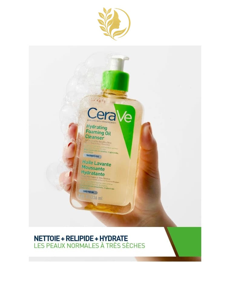 CERAVE HUILE LAVANTE MOUSSANTE HYDRATANTE - 236ML & 473ML -