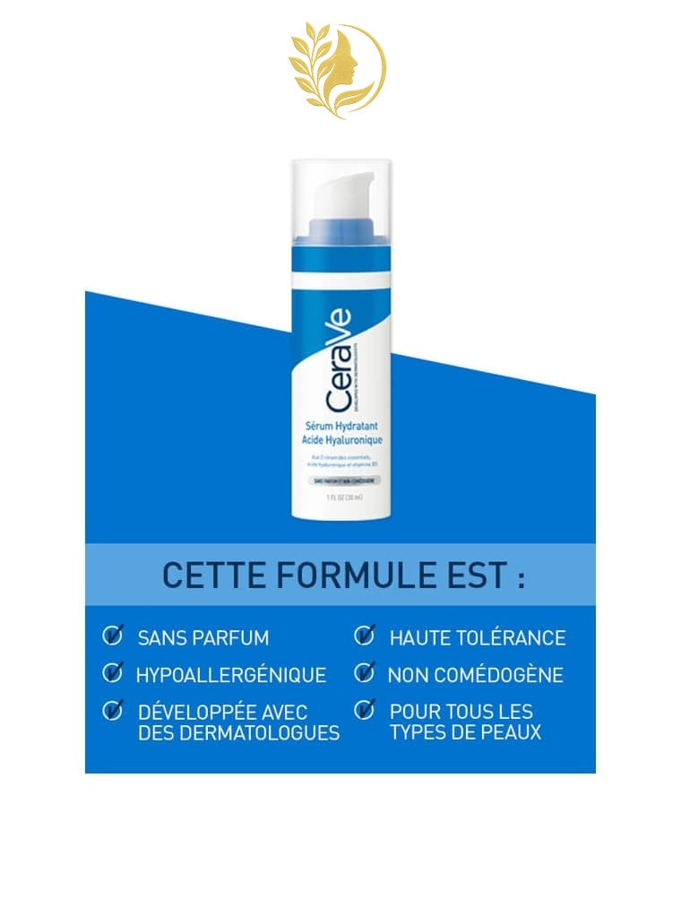 CERAVE SÉRUM HYDRATANT ACIDE HYALURONIQUE POUR TOUS LES TYPES DE PEAUX - 30 ML -