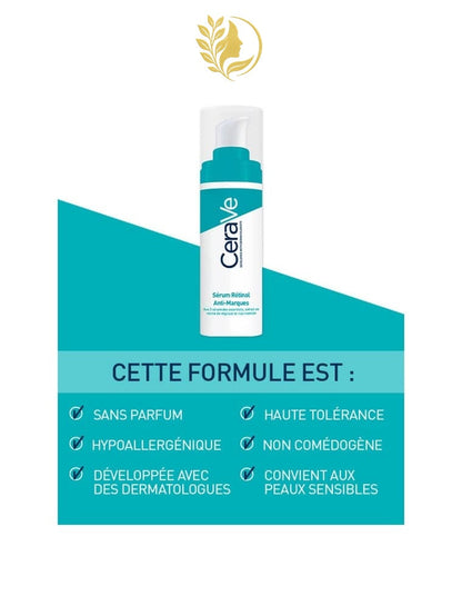 CERAVE SÉRUM RÉTINOL ANTI-MARQUES POUR PEAUX À IMPERFECTIONS ET À TENDANCE ACNÉIQUE - 30 ML -