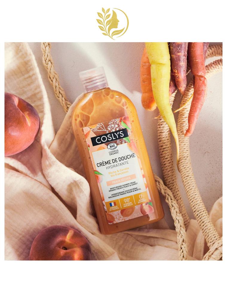 COSLYS CRÈME DE DOUCHE HYDRATANTE PÊCHE ET CAROTTE - 250 ML -