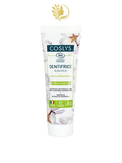 COSLYS DENTIFRICE BLANCHEUR MENTHE ET BICARBONATE 100 G