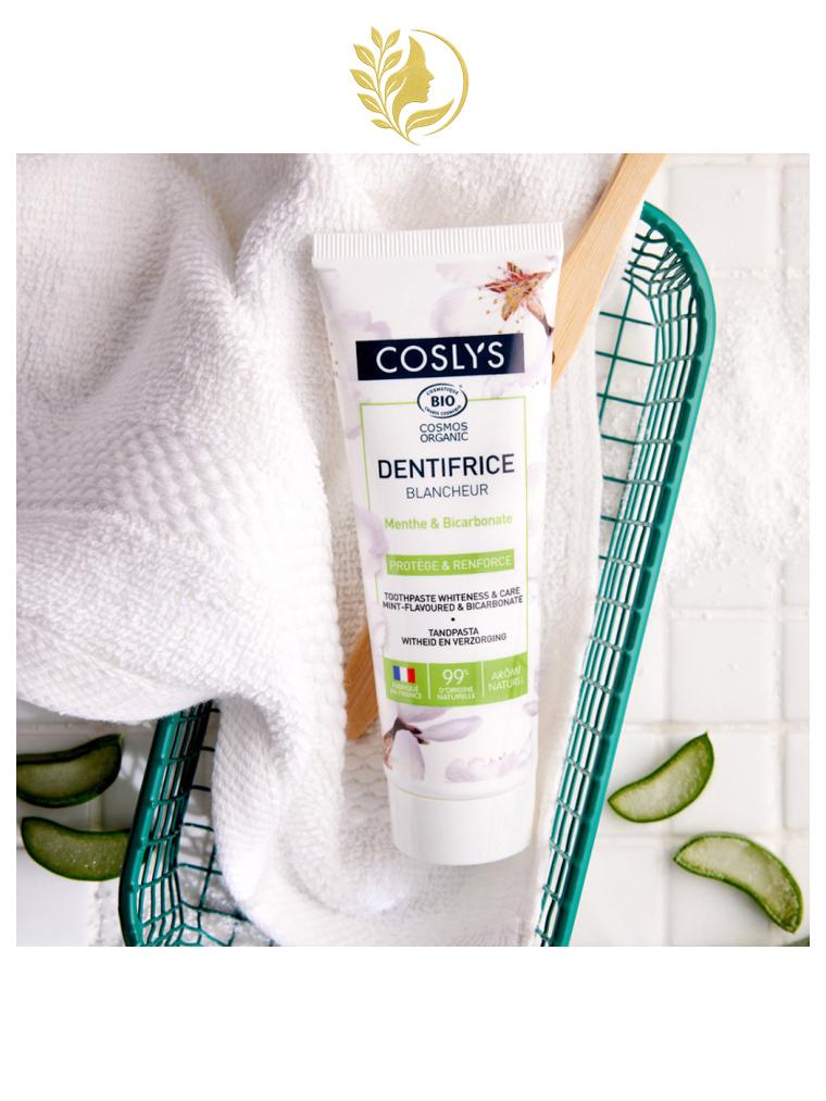 COSLYS DENTIFRICE BLANCHEUR MENTHE ET BICARBONATE 100 G