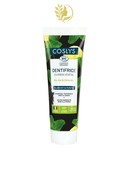 COSLYS DENTIFRICE CHARBON VEGETAL MENTHE ET CITRON BIO 100G