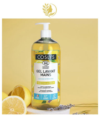 COSLYS GEL LAVANT MAINS LAVANDE ET CITRON BIO 1L