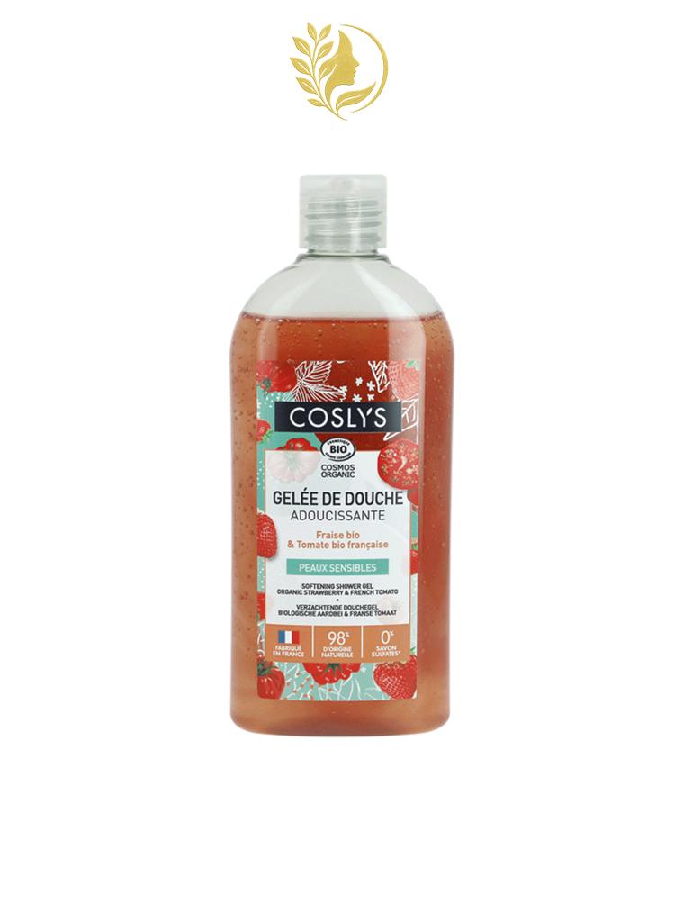 COSLYS GELEE DE DOUCHE ADOUCISSANTE FRAISE BIO ET TOMATE BIO PEAUX SENSIBLES 250ML
