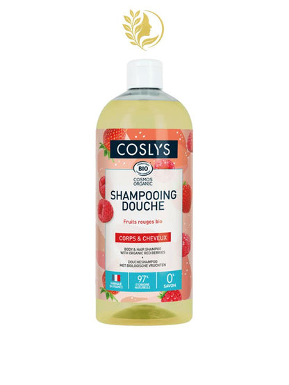 COSLYS SHAMPPOING DOUCHE FRUITS ROUGE BIO 1L