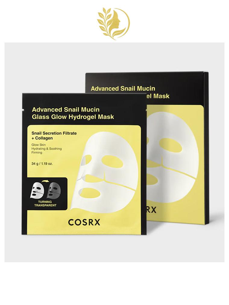 COSRX ADVANCED SNAIL MUCIN GLASS GLOW HYDROGEL MASK PACK DE 3