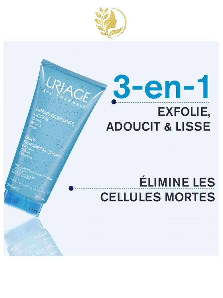 URIAGE CRÈME GOMMANTE CORPS  EXFOLIE, APAISE, ADOUCIT - 200 ML -