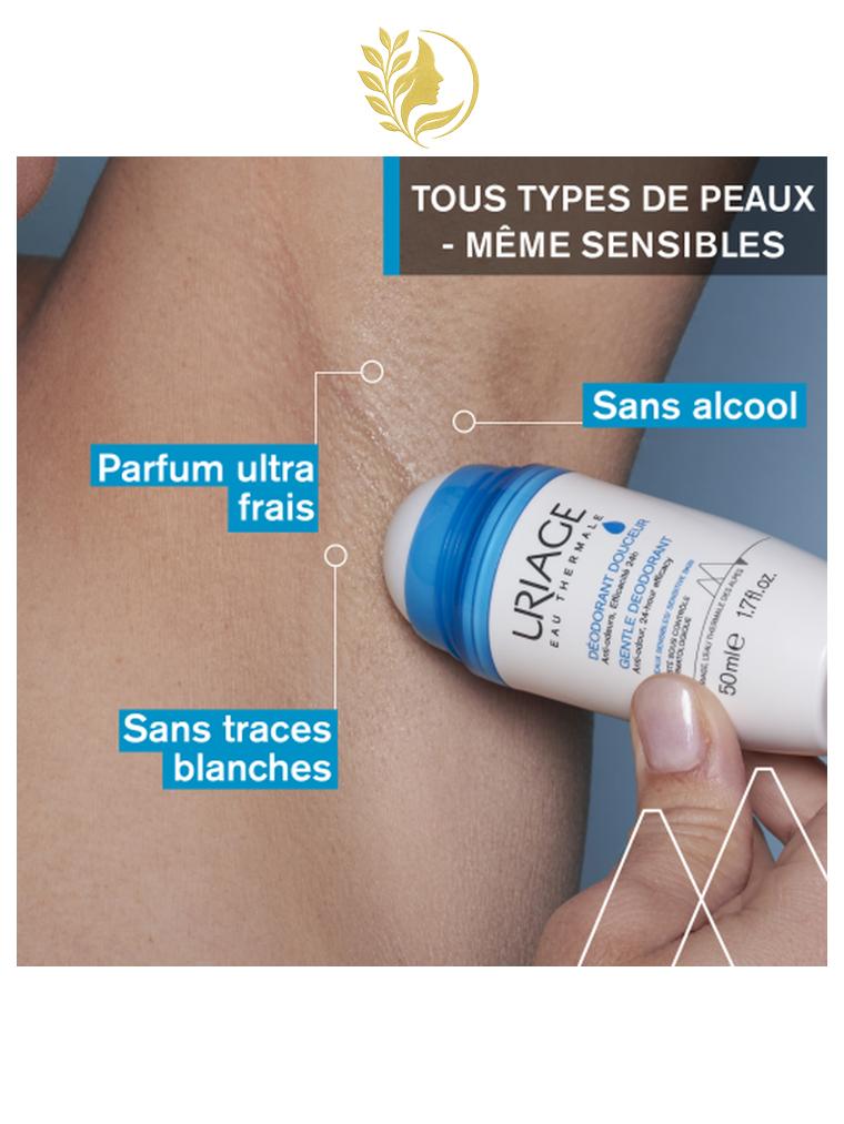 URIAGE DÉODORANT DOUCEUR  SANS ALCOOL, ANTI-ODEUR - 50 ML -