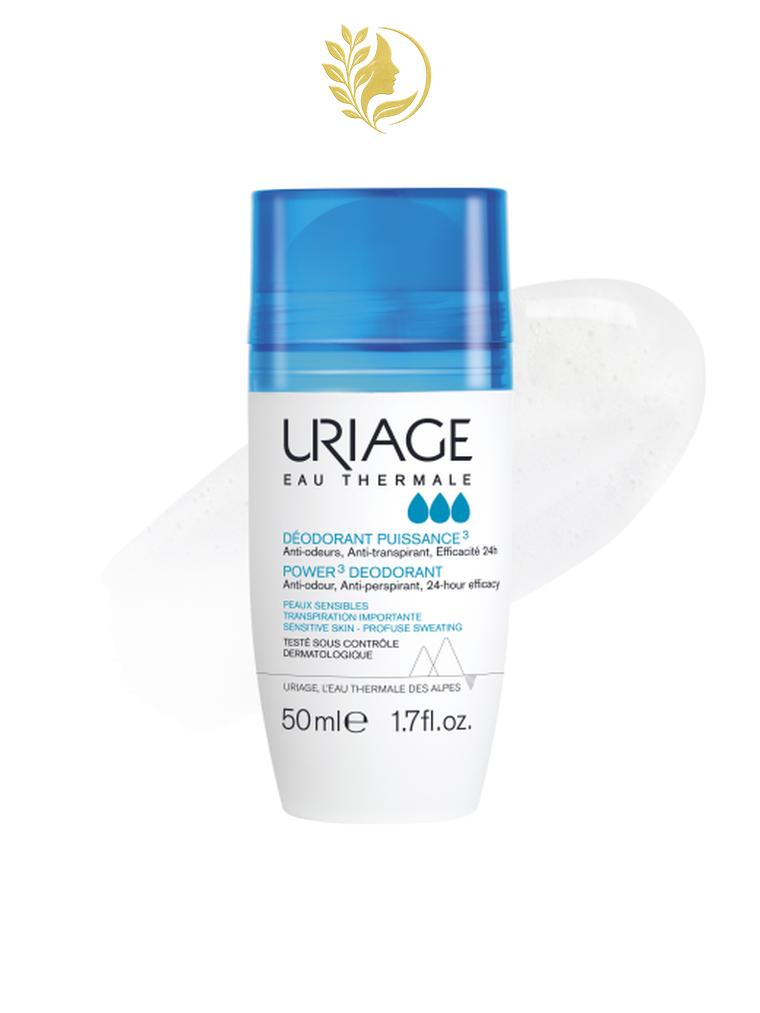 URIAGE DÉODORANT PUISSANCE 3  SANS ALCOOL, ANTI-ODEUR, ANTI-TRANSPIRANT - 50 ML -