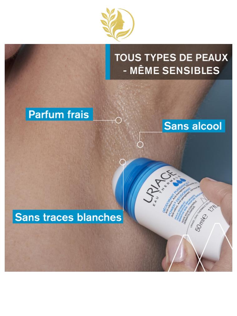 URIAGE DÉODORANT PUISSANCE 3  SANS ALCOOL, ANTI-ODEUR, ANTI-TRANSPIRANT - 50 ML -
