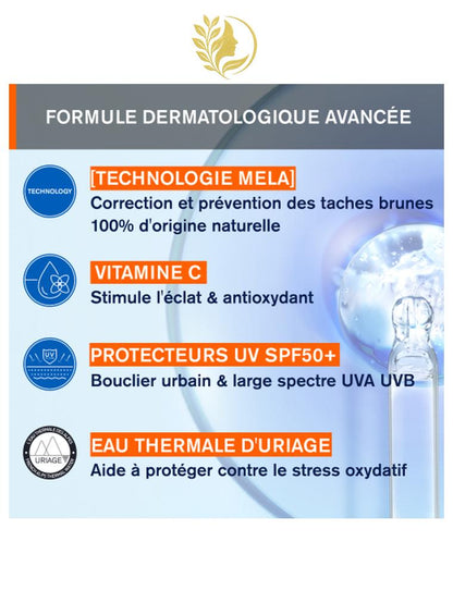 URIAGE DÉPIDERM - SOIN DE JOUR ANTI-TACHES SPF50+ PRÉVIENT & PROTÈGE CONTRE LES TACHES - 30 ML -