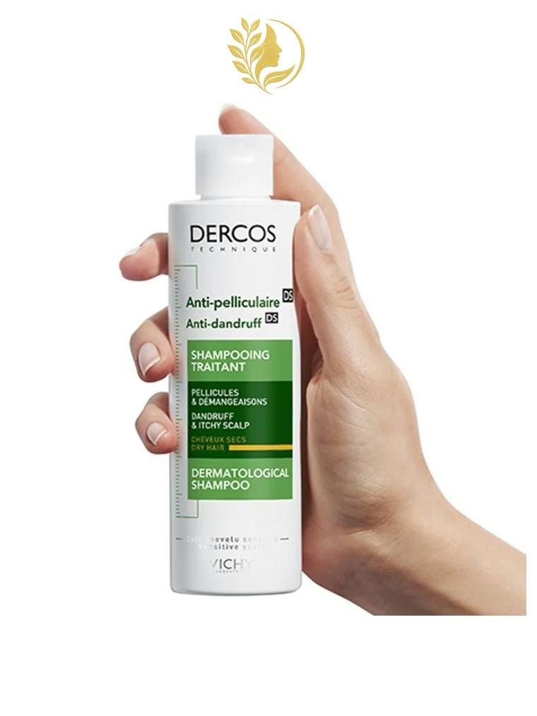 DERCOS TECHNIQUE ANTI-PELLICULAIRE - SHAMPOOING TRAITANT - CHEVEUX SECS - 200 ML -