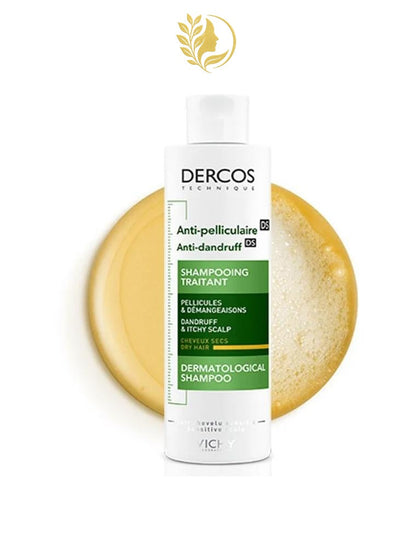 DERCOS TECHNIQUE ANTI-PELLICULAIRE - SHAMPOOING TRAITANT - CHEVEUX SECS - 200 ML -
