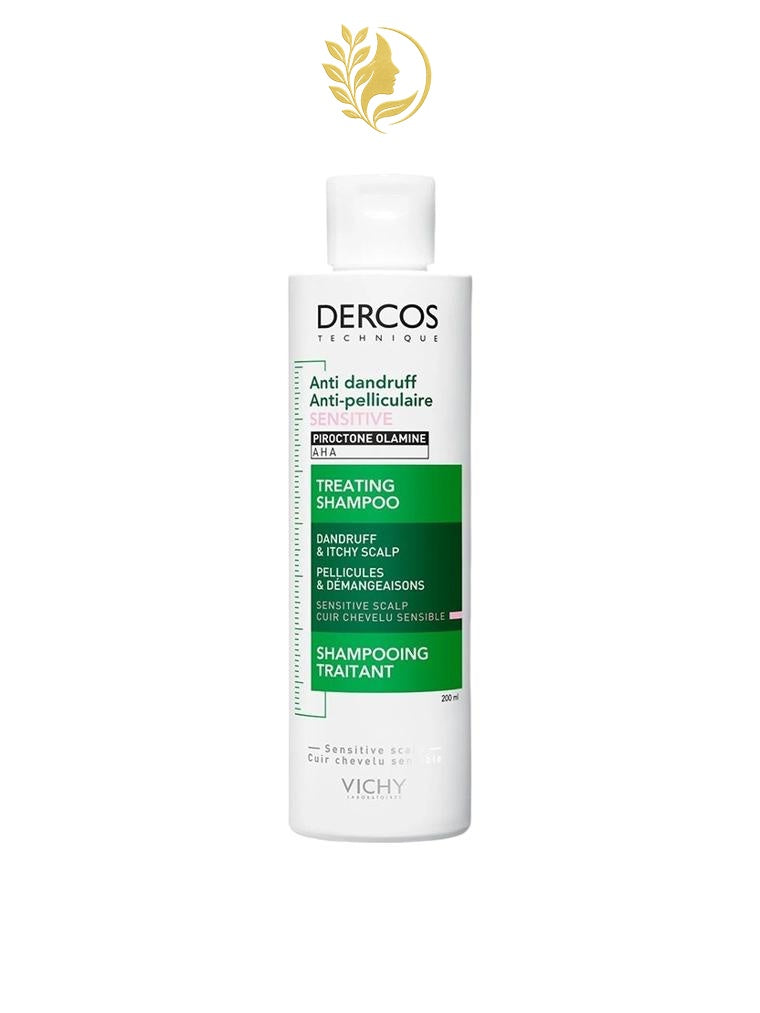 DERCOS TECHNIQUE ANTI-PELLICULAIRE - SHAMPOOING TRAITANT - CUIR CHEVELU SENSIBLE - 200 ML -