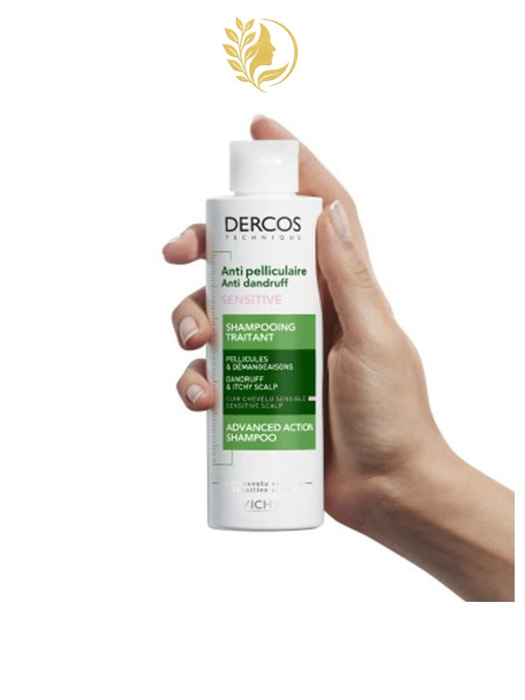 DERCOS TECHNIQUE ANTI-PELLICULAIRE - SHAMPOOING TRAITANT - CUIR CHEVELU SENSIBLE - 200 ML -