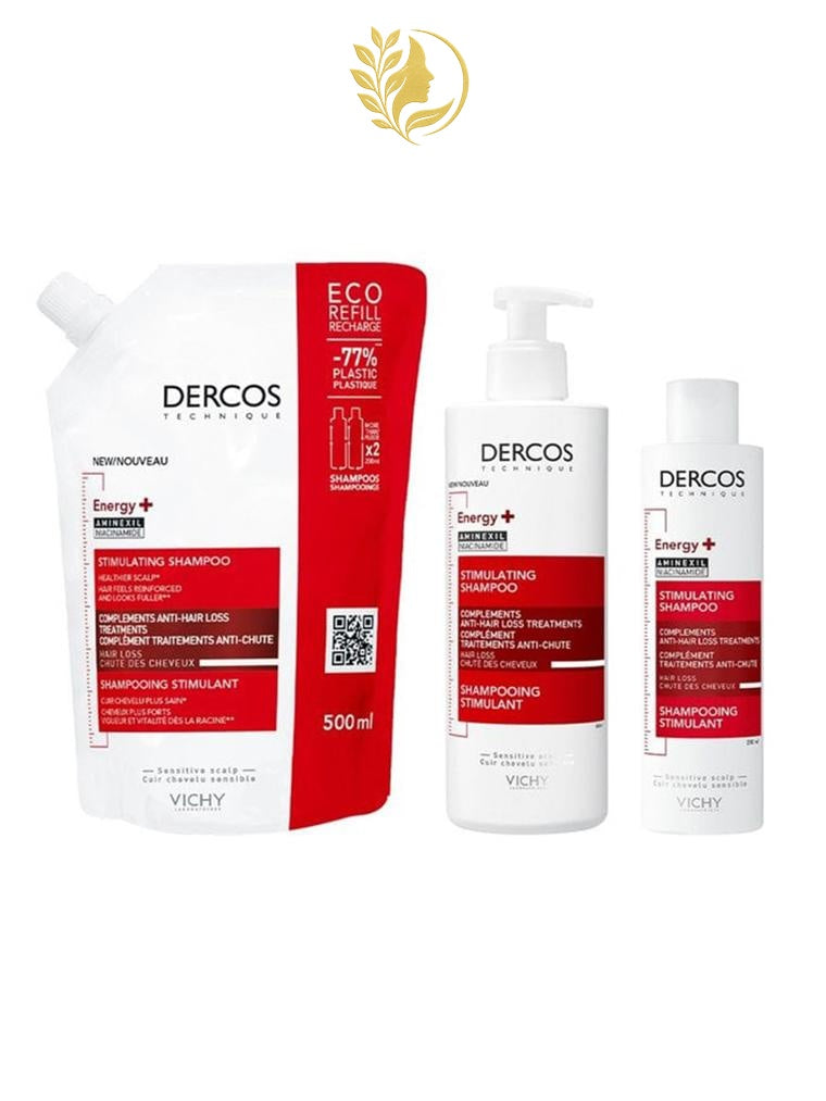 DERCOS TECHNIQUE SHAMPOOING ENERGY+ ANTI-CHUTE - 200 & 400 ML -