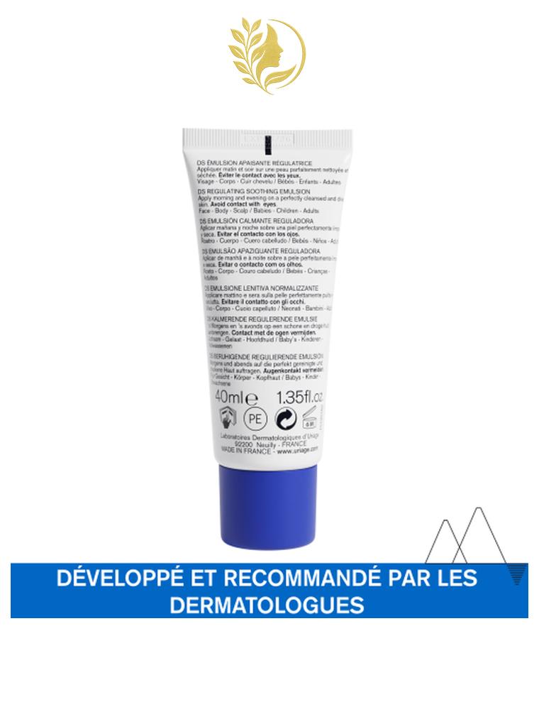 URIAGE DS - ÉMULSION APAISANTE RÉGULATRICE DIMINUTION DES SQUAMES ET ROUGEURS - 40 ML -