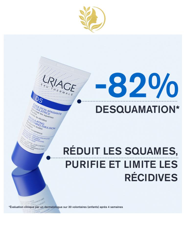 URIAGE DS - ÉMULSION APAISANTE RÉGULATRICE DIMINUTION DES SQUAMES ET ROUGEURS - 40 ML -