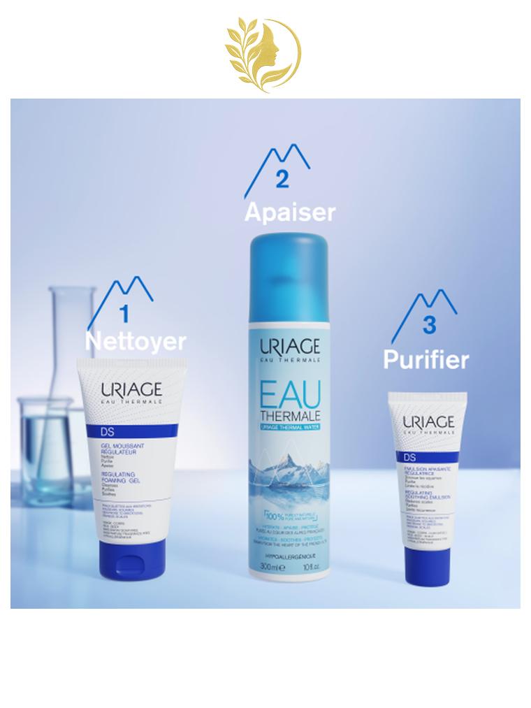URIAGE DS - GEL MOUSSANT RÉGULATEUR NETTOIE, PURIFIE, APAISE - 150 ML -