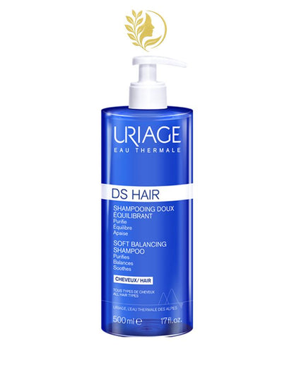 URIAGE DS HAIR - SHAMPOOING DOUX ÉQUILIBRANT  PURIFIE, ÉQUILIBRE, APAISE - 200 & 500 ML -